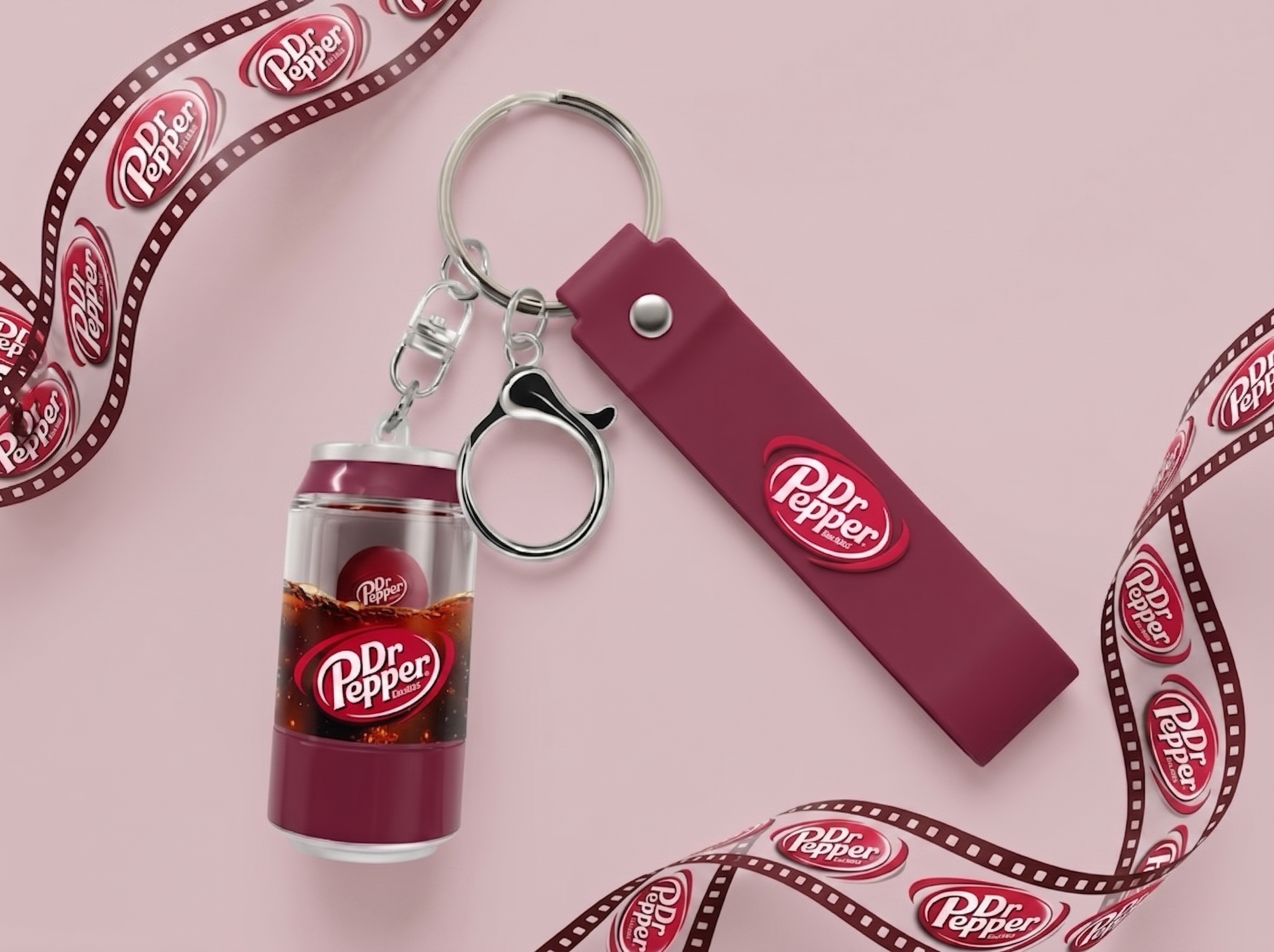 Dr Pepper — Keychains with real liquid inside