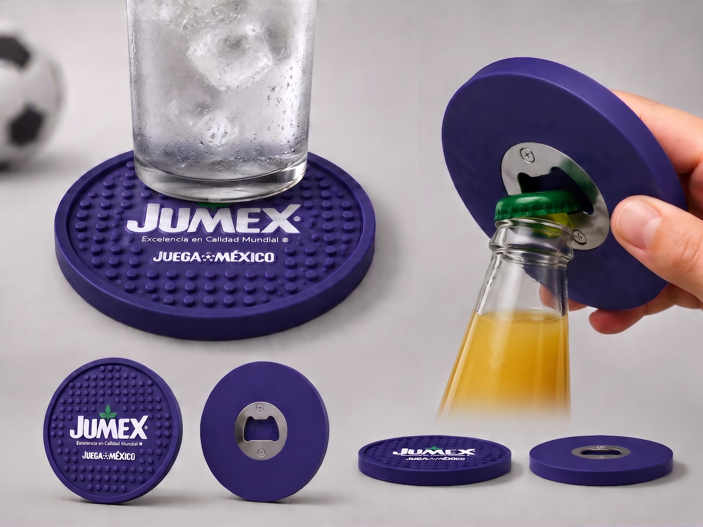 Jumex — Drink Coaster with Bottle Opener